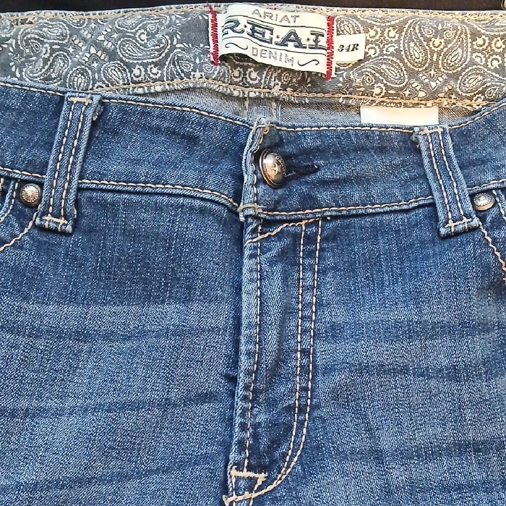 Ariat Women's Classic Blue Straight Leg Jeans - Picture 2 of 9